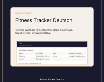 Lauf Trainingsplaner Deutsch | PDF Planer, Excel Tracker, Beispiel und leere Vorlage