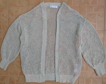 URBAN RESEARCH gehaakt beige vest trui Maatvrij