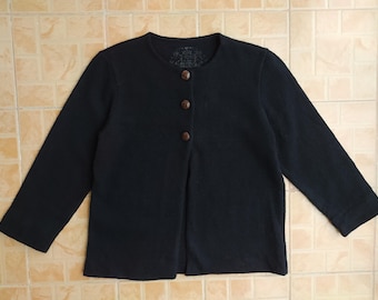 ANTIPAST Japans wollen knoopvest zwart