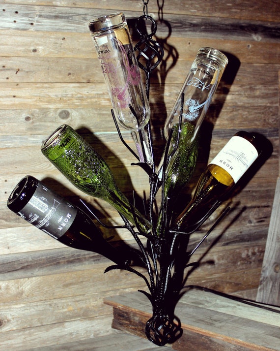 Custom Hanging Wine-bottle Tree