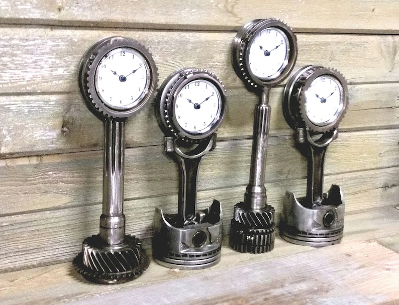Custom Steel Gear Clocks Etsy