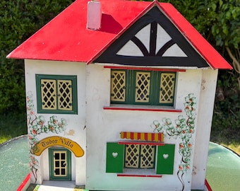 Vintage GeeBee Tudor Villa Dollshouse | Two Storey | Opening Windows | British Made