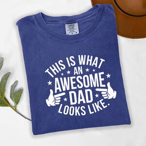 Awesome Dad Graphic Tee, Pointing Hands Shirt, Funny Father's Day Gift Idea