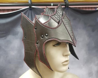 Leather Armor Ornate Gothic helmet