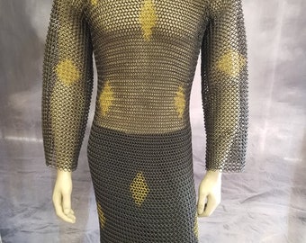 Chainmail shirt 18 gauge butted with riveted underarms chain mail shirt chainmail hauberk celtic armor viking armor medieval knight armor