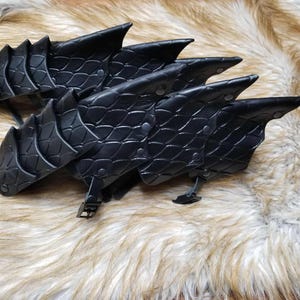 Dragon Scale Leather Gauntlets: Custom LARP Cosplay Armor - Etsy