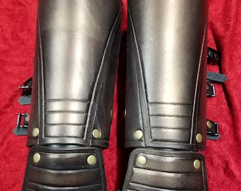 Custom Leather Darth Revan Gauntlets: LARP Cosplay Sith, Jedi Armor