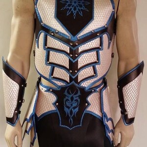 Leather Armor Dragon Scale Chest & Back With Graphic - Etsy
