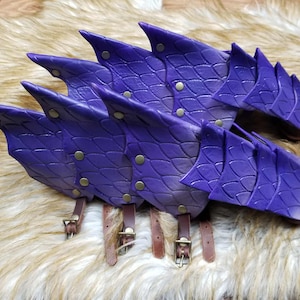 Dragon Scale Leather Gauntlets: Custom LARP Cosplay Armor - Etsy