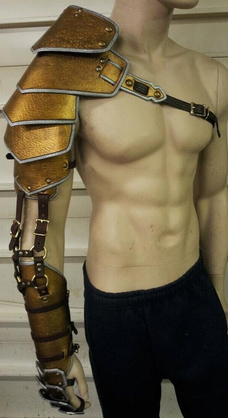 Leather Armor Full Arm Etsy