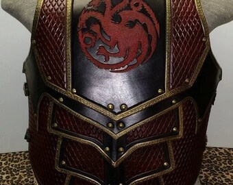 Leather Armor Dragon Scale Chest & Back with Your Graphic Dragonscale Medieval cuirass breastplate Cosplay armor LARP armor  Sentinel 2