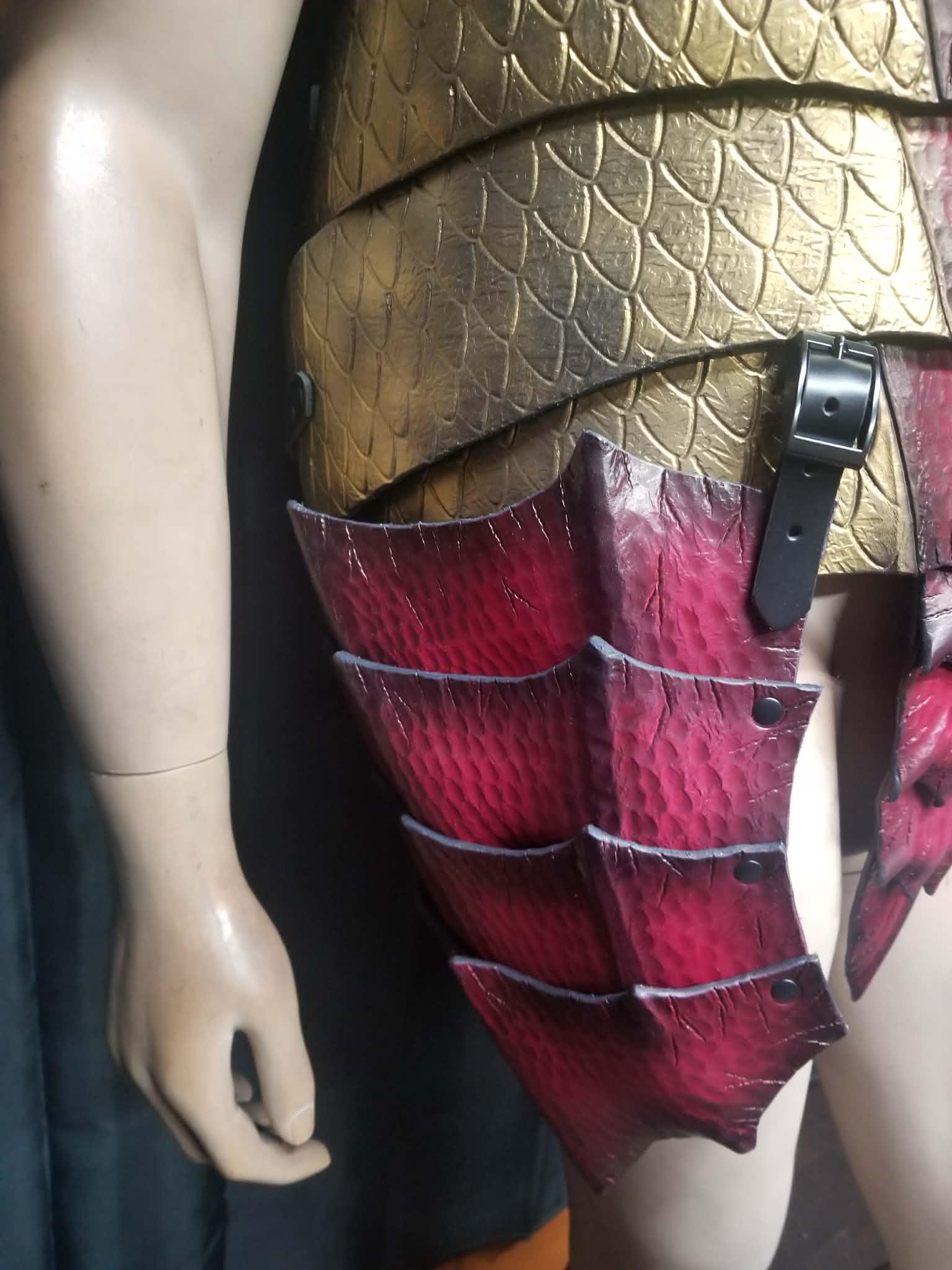 Scaled Chest Leather Armor Dragon Scale Chest Back & Shoulders W/ Tassets: Custom ...
