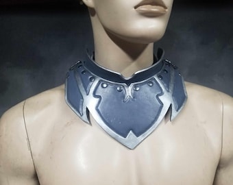 Leather Armor Gorget: Custom Color LARP Cosplay