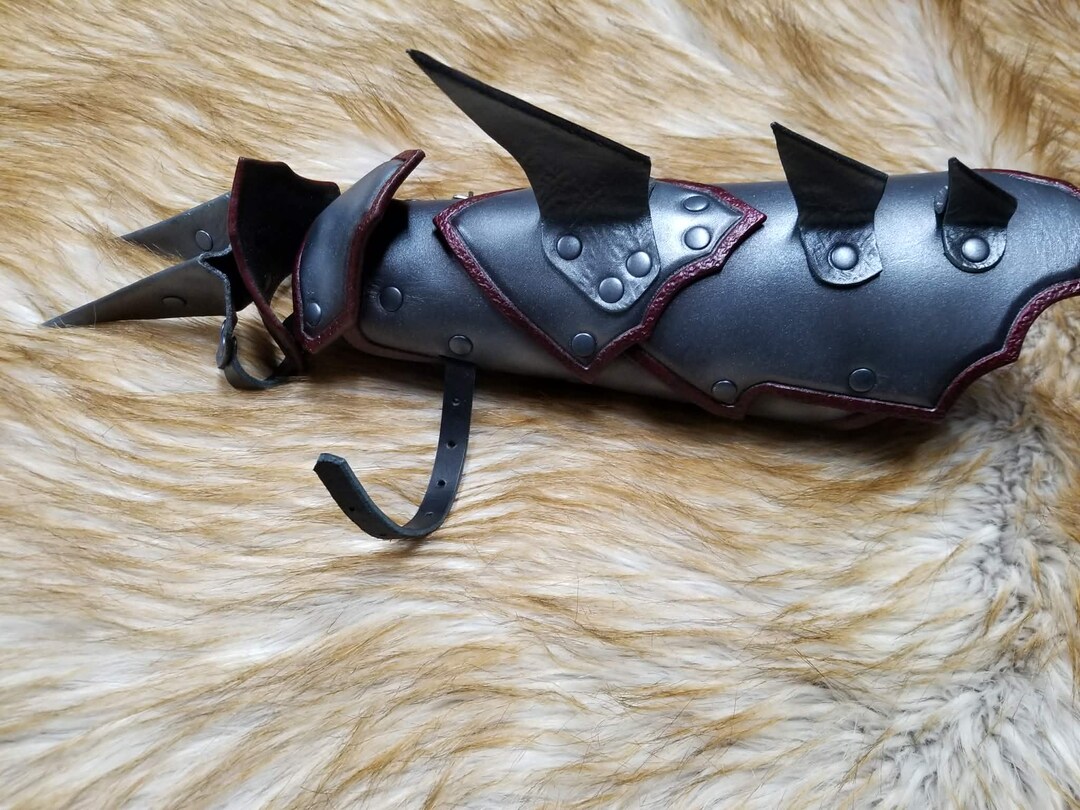 Spiked Barbarian Leather Gauntlets: Custom LARP Cosplay Armor - Etsy