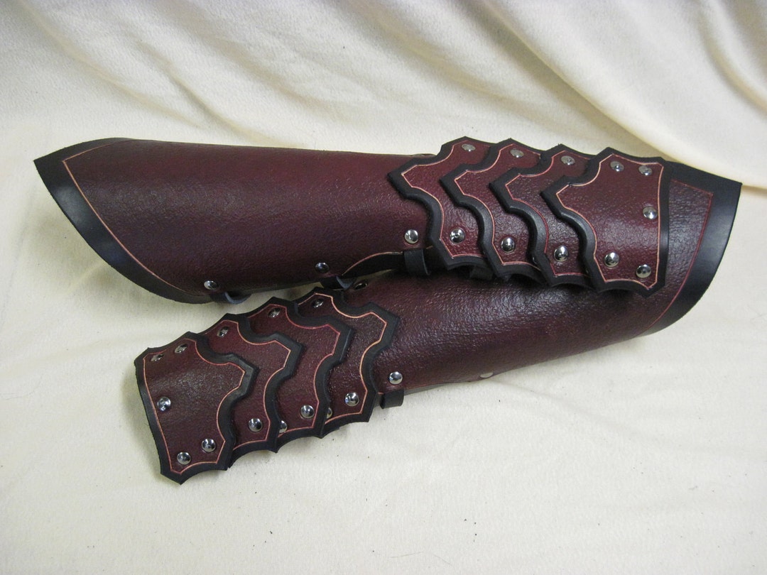 Leather Armor Gauntlets Reverse Clamshell Gauntlets Barbarian Gauntlets