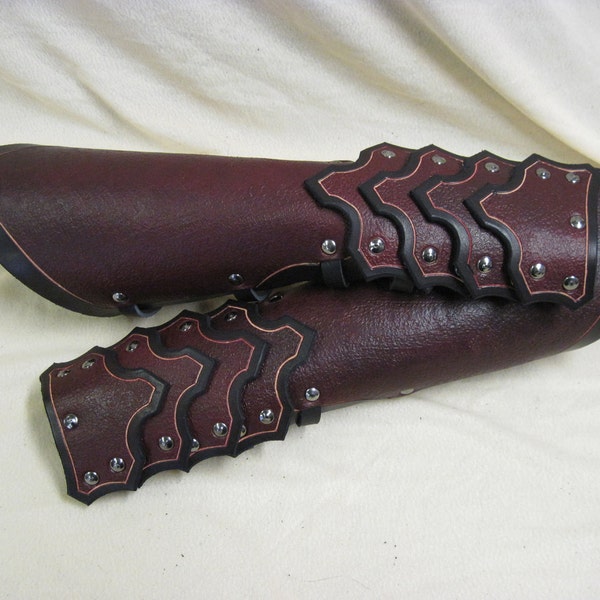 Leather Armor Gauntlets Reverse Clamshell Gauntlets Barbarian Gauntlets Gothic Gauntlets LARP armor cosplay armor viking armor armour