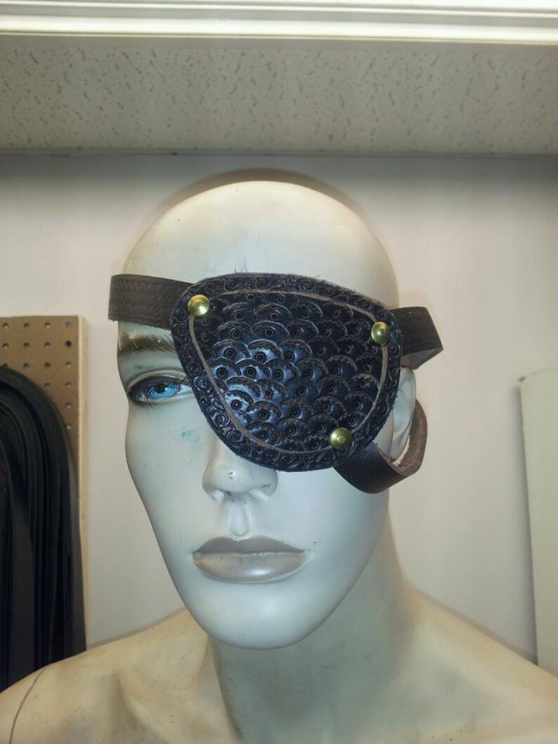 Deluxe Double Strap Leather Eye Patch Etsy