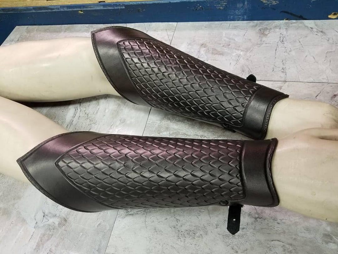 Dragon Scale Leather Bracers: Custom LARP Cosplay Armor - Etsy