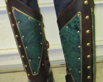 Leather Armor Ornate Gothic Greaves