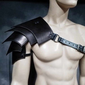 Leder Schulterpanzer Lederrüstung Lederschulterpanzer LARP Rüstung Cosplay Rüstung Wikinger Rüstung Schulterpanzer Lederrüstung