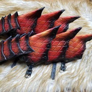 Dragon Scale Leather Gauntlets: Custom LARP Cosplay Armor - Etsy