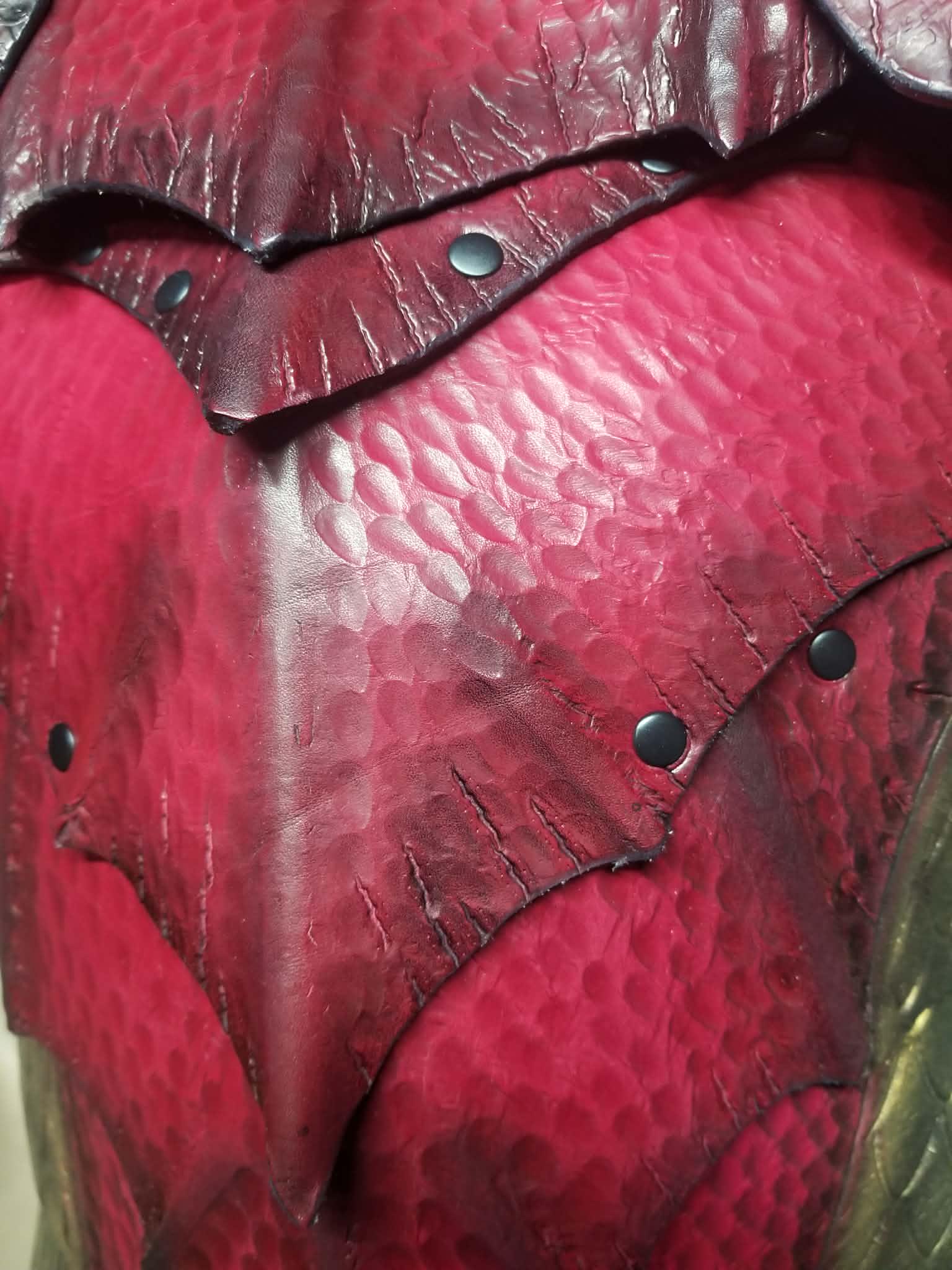 Leather Armor Dragon Scale Chest Back & Shoulders W/ Tassets: Custom ...