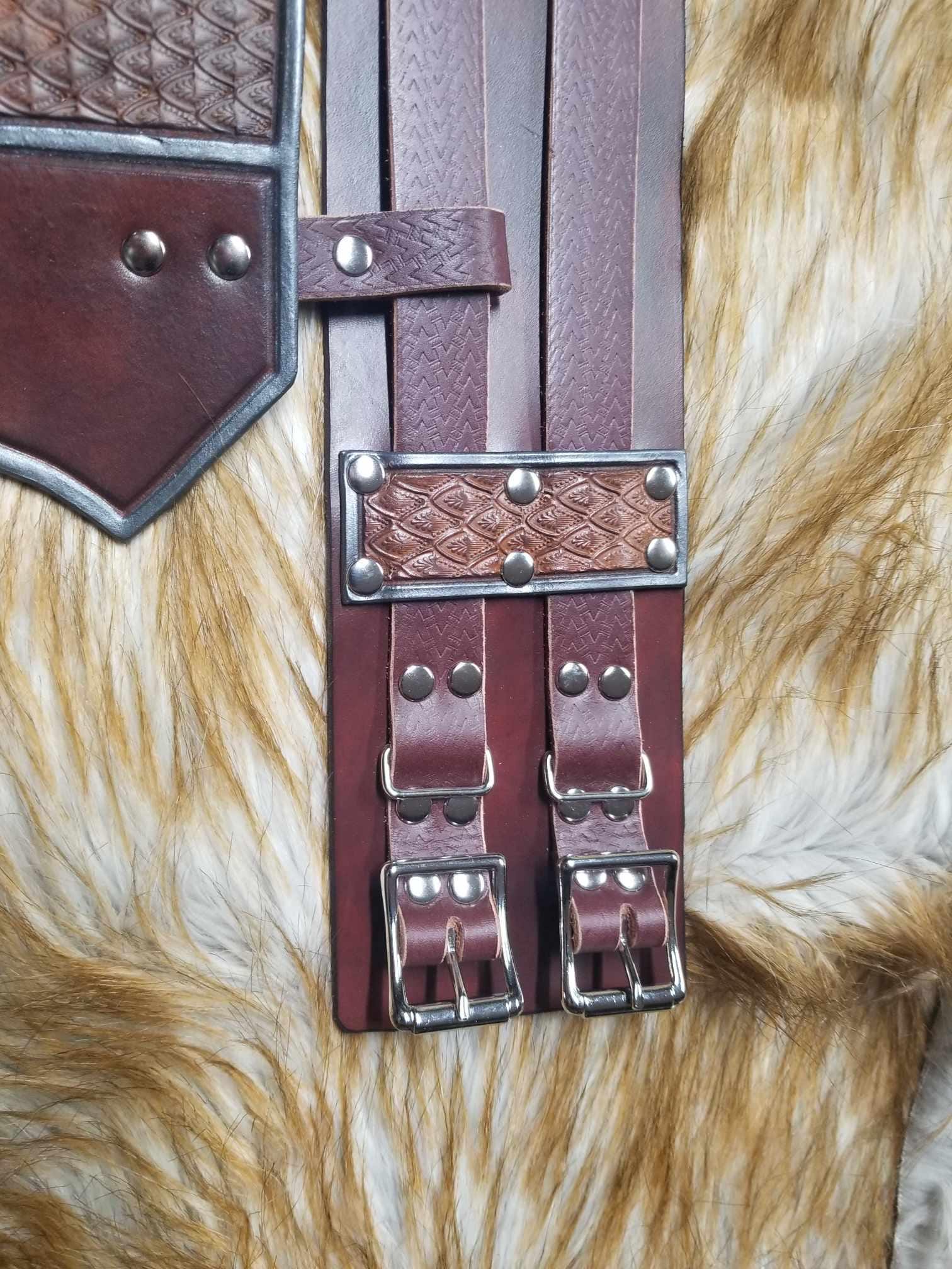 Leather Armor Dragon Scale Belt & Tassets: Custom LARP Cosplay - Etsy