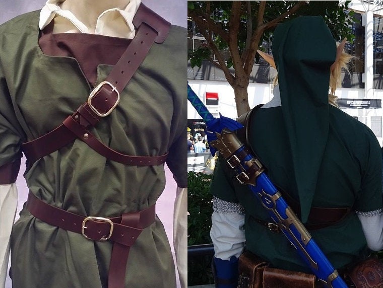 Link Costume Zelda Cosplay Ocarina of Time or Twilight Princess custom made  USA