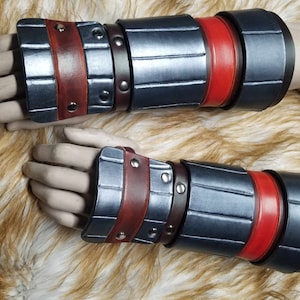 Leather Armor Fierce Deity Gauntlets Link Gauntlets Leather Gauntlets LARP armor Zelda cosplay armor armour image 1