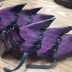 Dragon Scale Leather Gauntlets: Custom LARP Cosplay Armor - Etsy