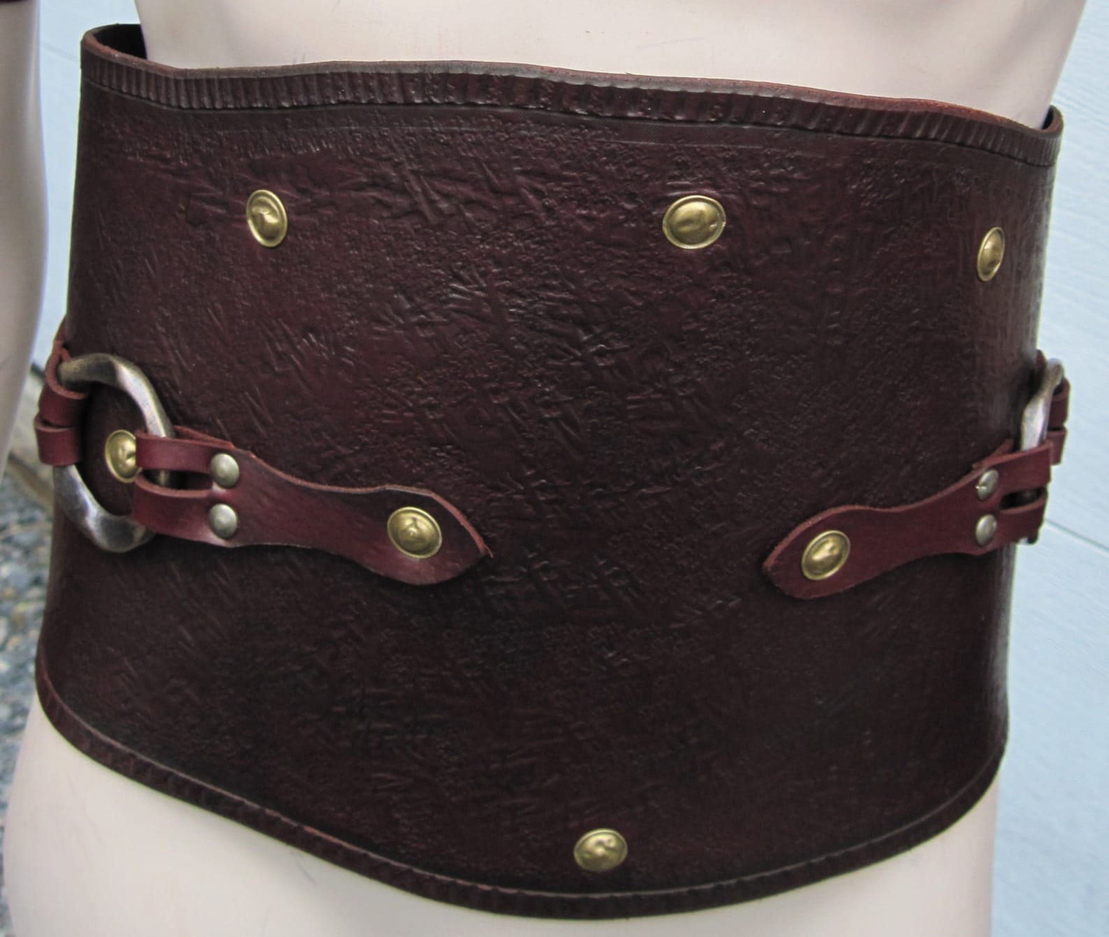 Leather Armor Spartacus Gladiator Kidney Belt Etsy