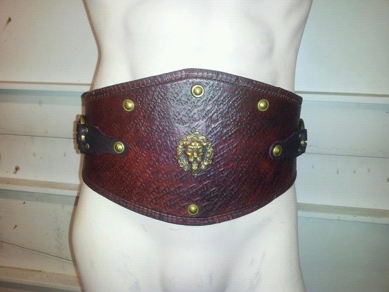 Leather Armor Spartacus Gladiator Kidney Belt image 1