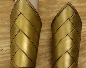 Leather Armor High Elven Leather Bracers Elf Bracers LARP armor Cosplay armor leather vambrace Medieval Armor armour Dark Elf