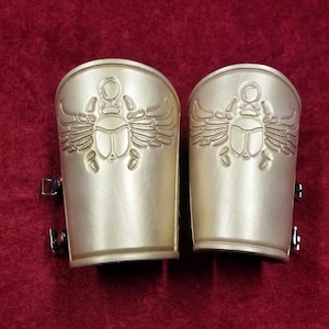 Leather Armor Egyptian bracers cuffs vambraces Cosplay armor LARP armor armour Egypt