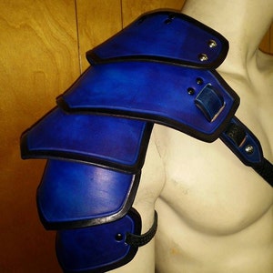 Leather Shoulder armor Leather Armor spaulder leather pauldron LARP armor cosplay armor viking armor celtic armor leather shoulder armour