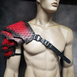Dragon Scale Leather Spaulder: Custom LARP Cosplay Armor - Etsy