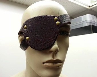 Double Strap Leather Eye Patch LARP eye patch cosplay eye patch leather armor leather armour leather eyepatch