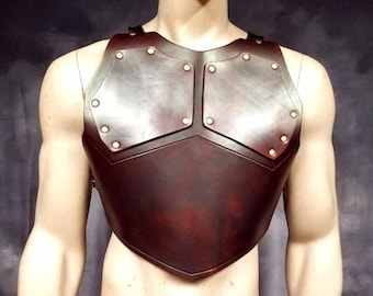 Leather Armor Pit Fighter Chest & Back Medieval Gothic cuirass breastplate Cosplay armor LARP armor Viking armor armour