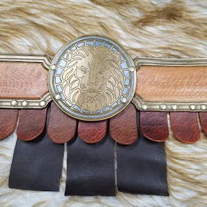 Leather Armor War Belt with Your Graphic Gladiator belt LARP armor cosplay armor