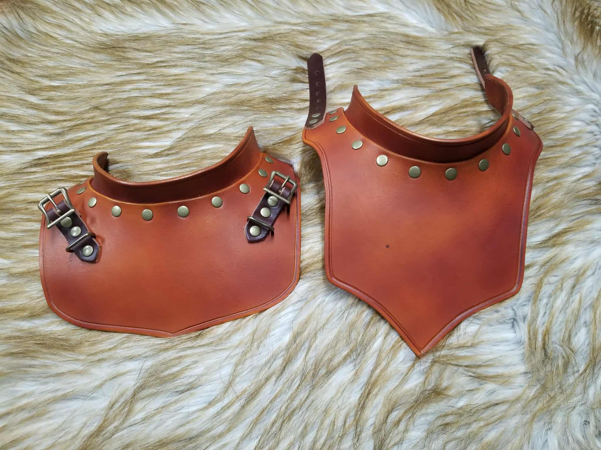 Custom Leather Gorget: Gothic LARP Armor, Cosplay Neck Guard - Etsy