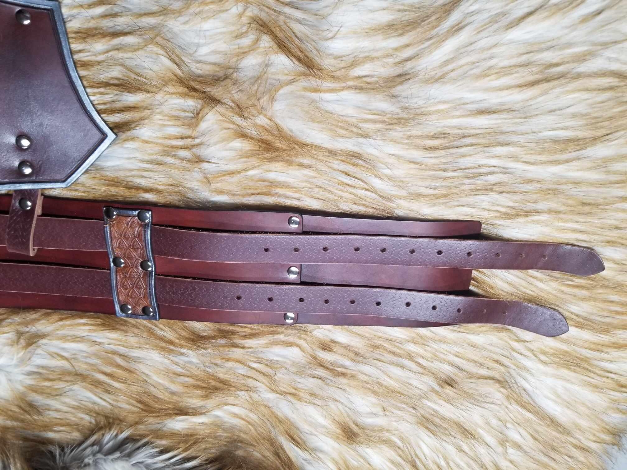 Leather Armor Dragon Scale Belt & Tassets: Custom LARP Cosplay - Etsy