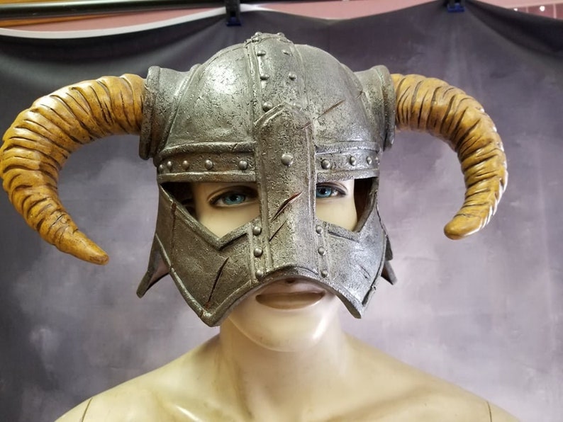 Skyrim inspired Iron Helm Horned Helmet IN STOCK Etsy