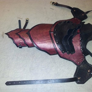 Leather Barbarian Shoulder armor Leather Armor spaulder leather pauldron LARP armor cosplay armor viking armor celtic armor leather armour image 4