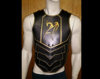Dragon Scale Leather Armor: Custom Medieval Cosplay Cuirass