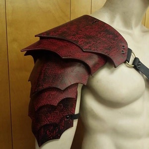 Leather Shoulder armor Leather Armor spaulder leather pauldron LARP armor cosplay armor viking armor celtic armor leather shoulder armour