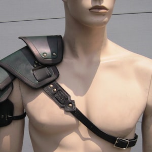 Leather Shoulder armor Leather Armor spaulder leather pauldron LARP armor cosplay armor viking armor celtic armor leather shoulder armour