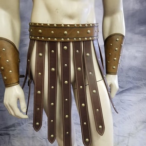 Leather Armor Roman Gladiator War Skirt
