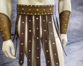 Leather Armor Roman Gladiator War Skirt