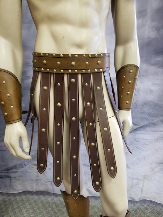 Leather Armor Roman Gladiator War Skirt - Etsy