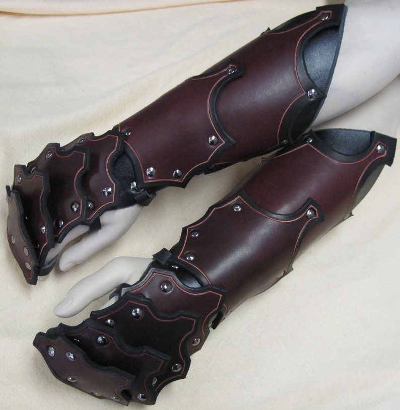 Leather Armor Gothic Gauntlets - Etsy